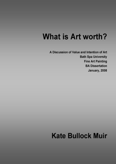What is Art Worth?