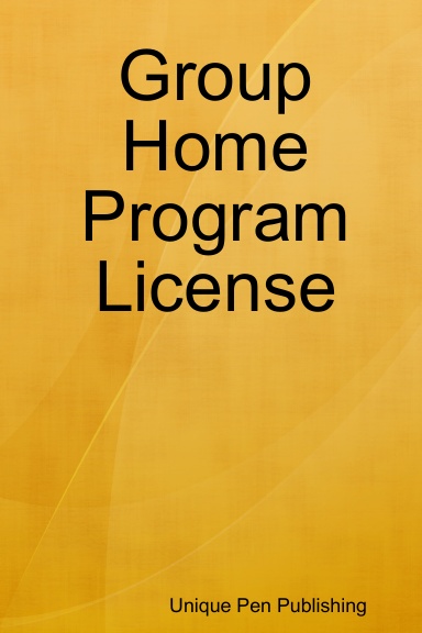 Group Home Program License