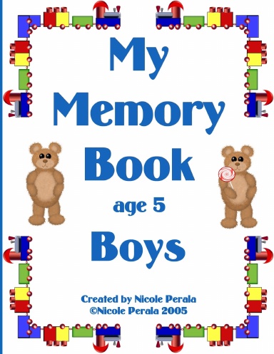 My Memory Book Age 5 for Boys