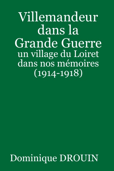 Villemandeur dans la Grande Guerre : un village du Loiret dans nos mémoires (1914-1918)