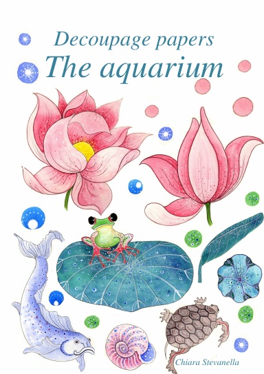 Decoupage papers: the aquarium