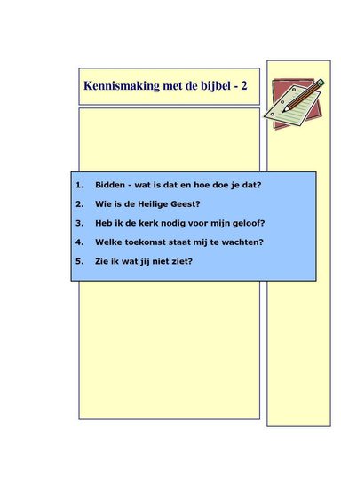 Kennismaking met de bijbel 2