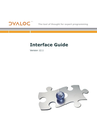 Dyalog Version 12.1 Interface Guide