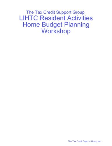 Home Budget Planning