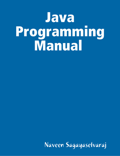 Java Programming Manual