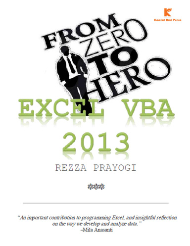 Excel Vba 2013 from Zero to Hero