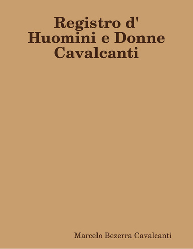 Registro d' Huomini e Donne Cavalcanti