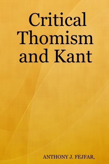 Critical Thomism and Kant