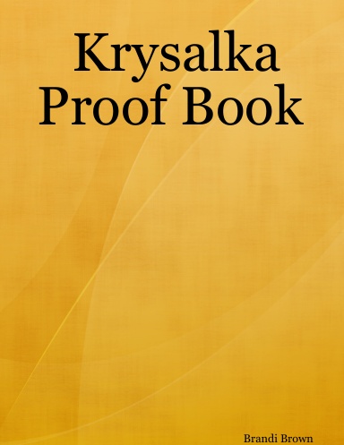 Krysalka Proof Book