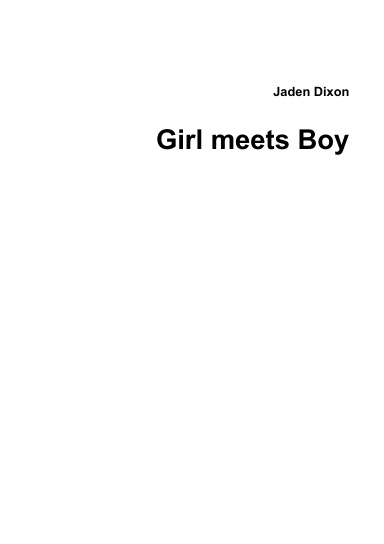 Girl meets Boy