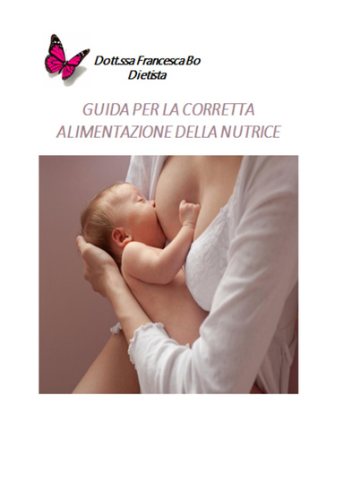 Guida per la corretta alimentazione della nutrice