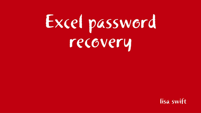 Excel password recovery
