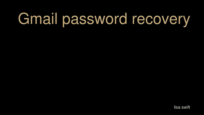 Gmail password recovery