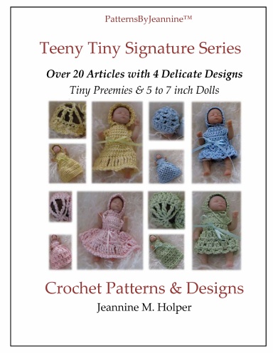PBJ900-70s Tiny Dolls Dress / Bunting Patterns 5 to 7 inches