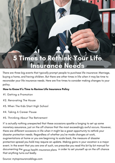 5 Times to Rethink Your Life Insurance Needs