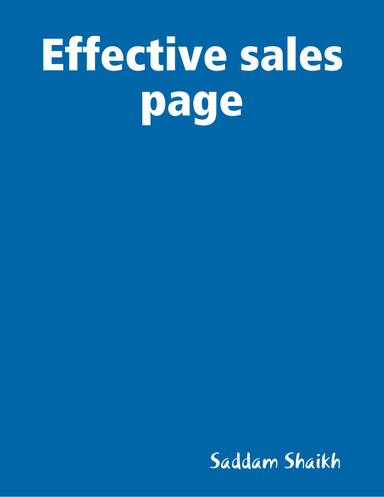 Effective sales page