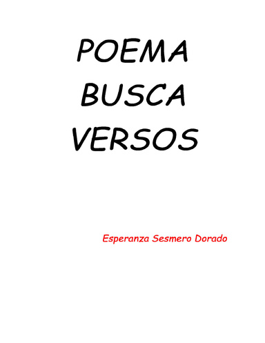POEMA BUSCA VERSOS