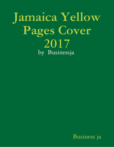 Jamaica Yellow Pages Cover 2017