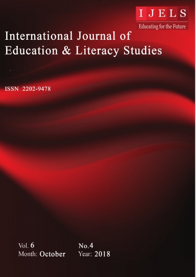 International Journal of Education and Literacy Studies [Vol 6, No 4 (2018)]