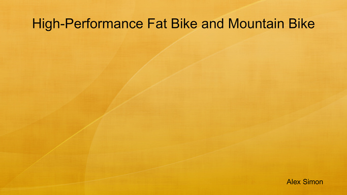High-Performance Fat Bike and Mountain Bike