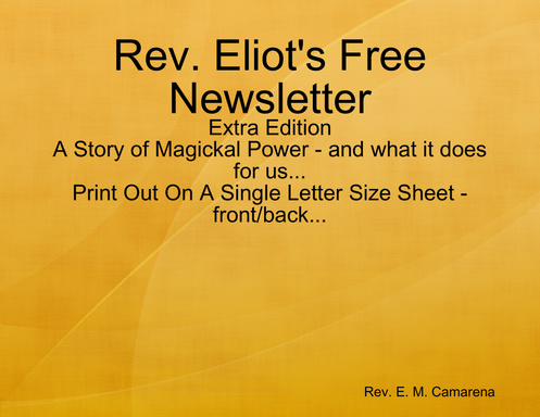 Rev. Eliot's Newsletter - Extra Edition
