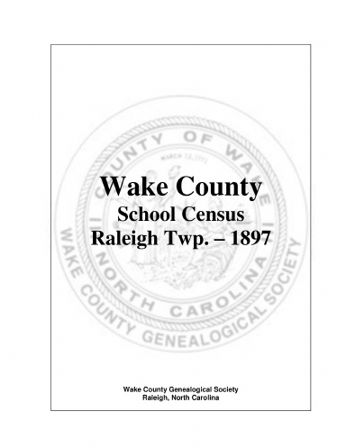 School Census – Raleigh Township 1897