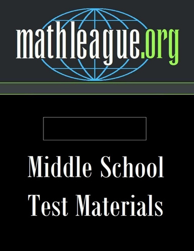 Middle School Test - 11412 (November 2013)
