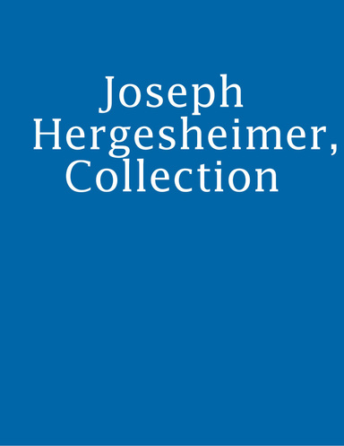 Joseph Hergesheimer, Collection