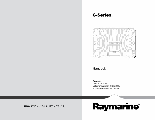 G-Series GPM400 Handbok (81276-2) - SVENSKA (SV)