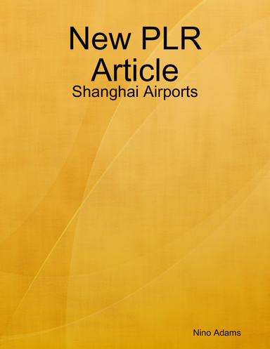 New PLR Article: Shanghai Airports