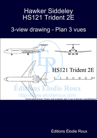 3-view drawing - Plan 3 vues - Hawker Siddeley HS121 Trident 2E