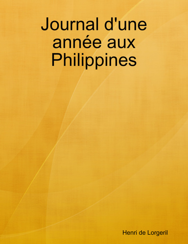 Journal d'une année aux Philippines