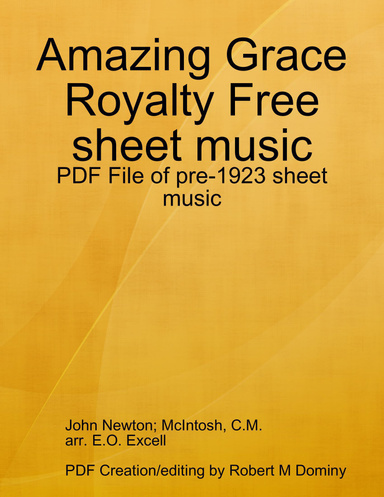 Amazing Grace Royalty free sheet music