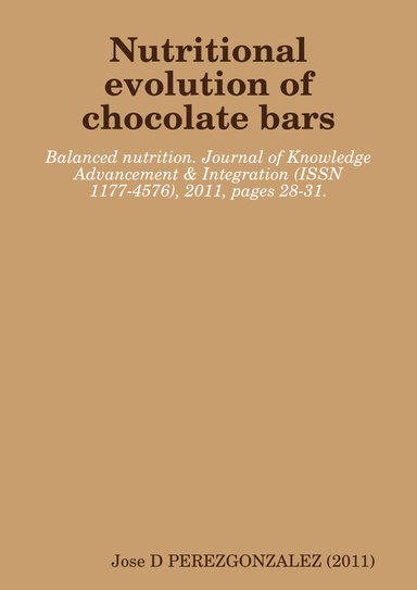 Nutritional evolution of chocolate bars