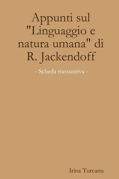 R. Jackendoff - scheda riassuntiva