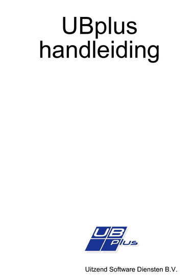 UBplus handleiding
