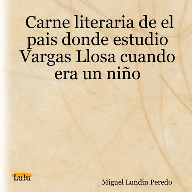 Carne literaria de el pais donde estudio Vargas Llosa cuando era un niño