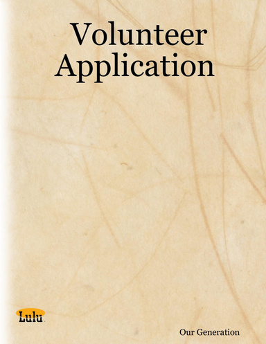 Volunteer Application