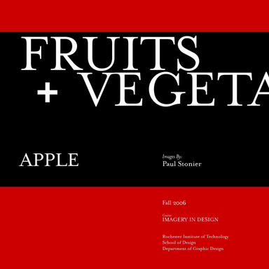 Fruits + Vegetables: Apple