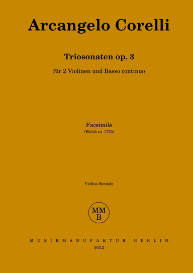 Triosonaten op. 3, Violino Secondo