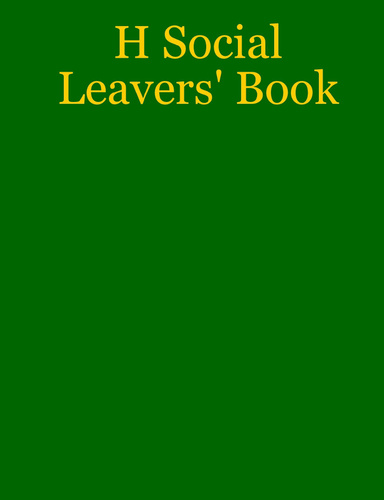H Social Leavers' Book