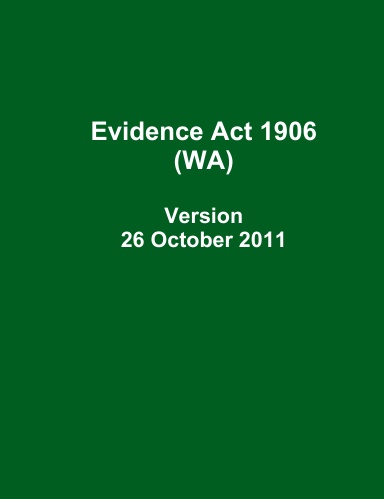 Evidence Act 1906 (WA)