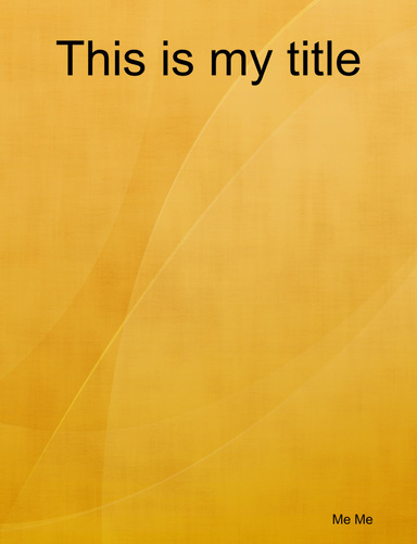 This is my title