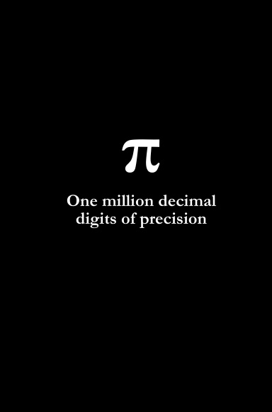 π: One million decimal digits of precision
