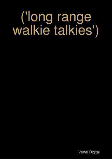('long range walkie talkies')