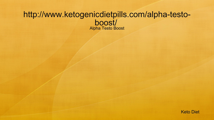 Alpha Testo Boost ketogenicdietpills