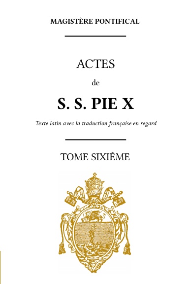 Actes de S. S. Pie X 6/8