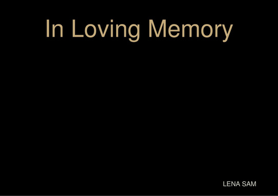 In Loving Memory