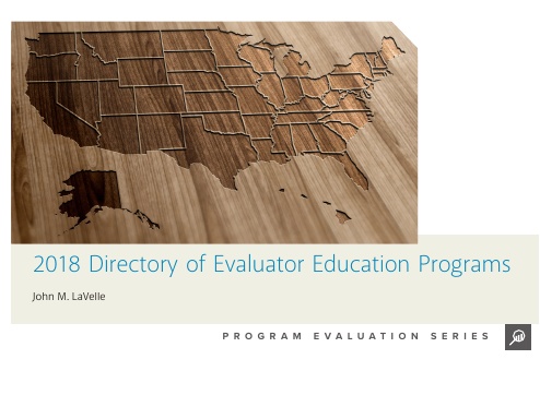2018 Directory of Evaluator Education Programs in the United States