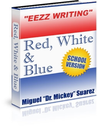 "EEZZ WRITING" - Red, White & Blue